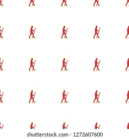 caveman icon pattern seamless white background. Editable filled caveman icon. caveman icon pattern for web and mobile.