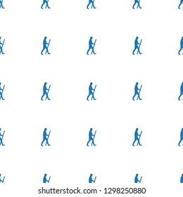 caveman icon pattern seamless white background. Editable filled caveman icon. caveman icon pattern for web and mobile.