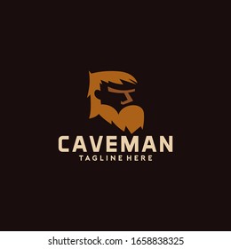 Caveman Logo Design Idea Vector Stock