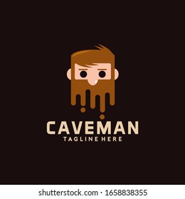 Caveman Logo Design Idea Vector Stock