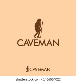 Caveman Logo Template Vector Illustration
