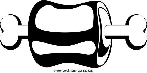 caveman primitive meat black transarent vector cion