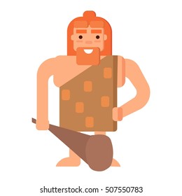 Caveman Primitive Stone Age Cartoon Neanderthal People