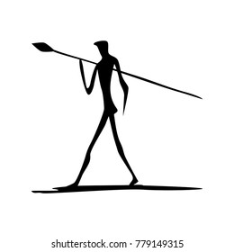 Caveman With Spear Logo
