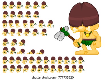 Cavemen game character for creating stone age themed video games