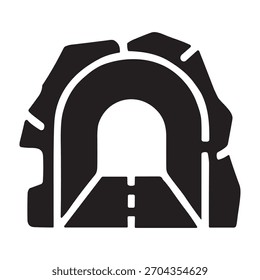 Icono de la caverna o logotipo aislado signo símbolo Ilustración vectorial - iconos de vector de estilo negro de alta calidad