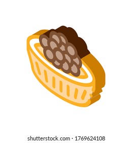 Caviar In Basket Icon Vector. Isometric Caviar In Basket sign. color isolated symbol illustration