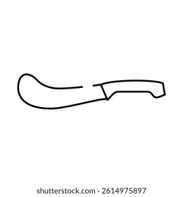 caviar butter knife line icon vector. caviar butter knife sign. isolated contour symbol black illustration