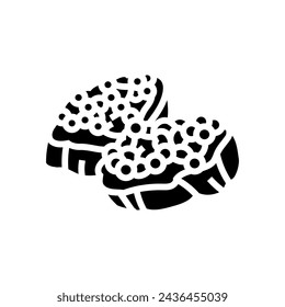 caviar delicacy sea cuisine glyph icon vector. caviar delicacy sea cuisine sign. isolated symbol illustration