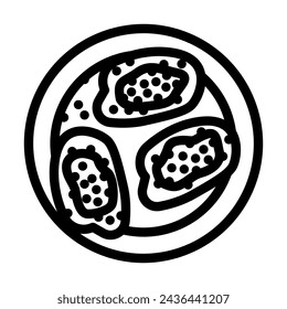 caviar delicacy sea cuisine line icon vector. caviar delicacy sea cuisine sign. isolated contour symbol black illustration