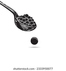 The caviar fell out of a full spoon