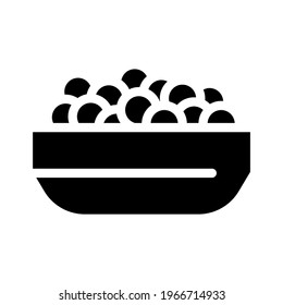 caviar fish glyph icon vector. caviar fish sign. isolated contour symbol black illustration