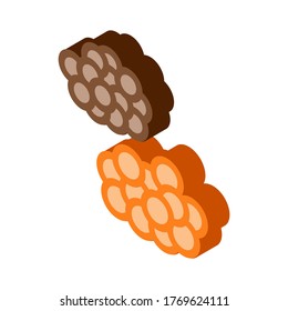 Caviar Heaps Icon Vector. Isometric Caviar Heaps sign. color isolated symbol illustration