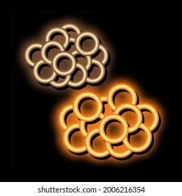 Caviar Heaps neon light sign vector. Glowing bright icon Caviar Heaps sign. transparent symbol illustration