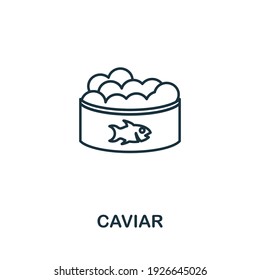 Caviar icon. Simple illustration from seafood collection. Creative Caviar icon for web design, templates, infographics and more