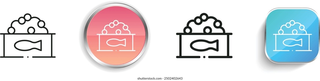 caviar icon. Thin Linear, Regular and Button Style Design Isolated On White Background