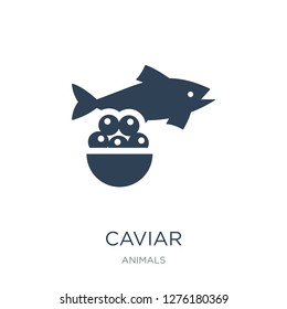 caviar icon vector on white background, caviar trendy filled icons from Animals collection, caviar vector illustration