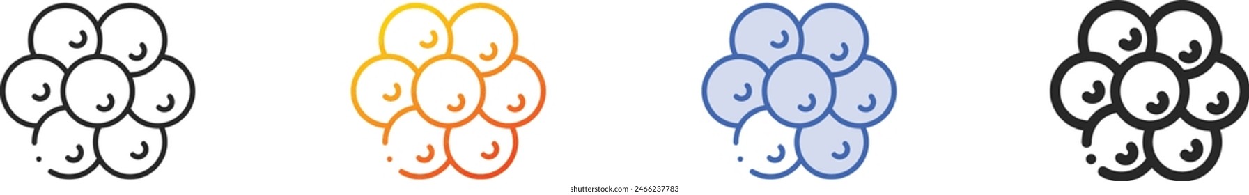 caviar icon.Thin Linear, Gradient, Blue Stroke and bold Style Design Isolated On White Background