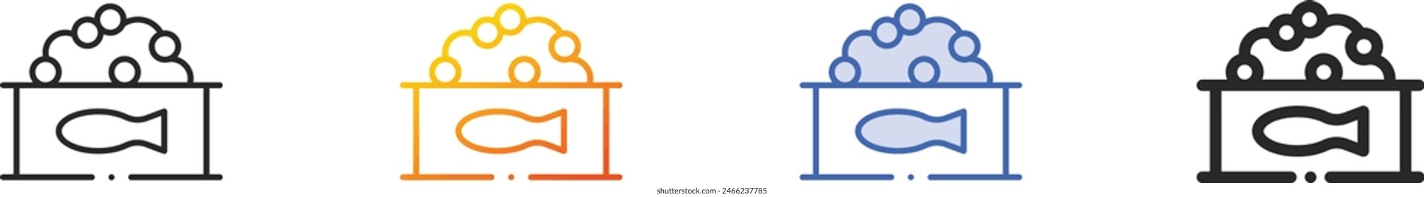 caviar icon.Thin Linear, Gradient, Blue Stroke and bold Style Design Isolated On White Background