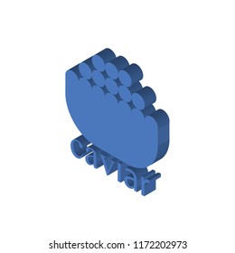 Caviar isometric left top view 3D icon