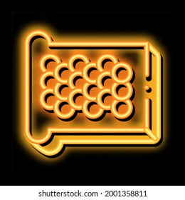 Caviar On Bread neon light sign vector. Glowing bright icon Caviar On Bread sign. transparent symbol illustration