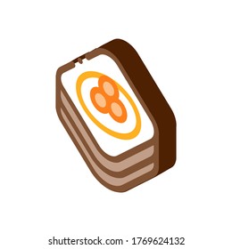 Caviar On Pancake Icon Vector. Isometric Caviar On Pancake sign. color isolated symbol illustration