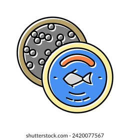 caviar seafood color icon vector. caviar seafood sign. isolated symbol illustration