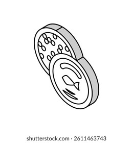 caviar seafood isometric icon vector. caviar seafood sign. isolated symbol illustration