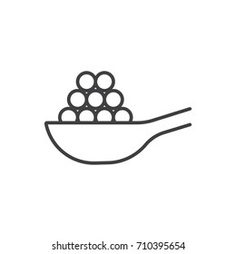 Caviar spoon line icon.