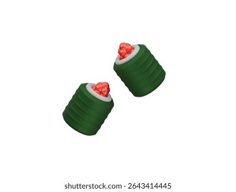 caviar sushi icon 3d illustration render