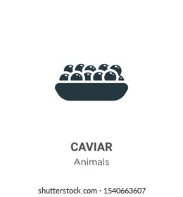 Caviar vector icon on white background. Flat vector caviar icon symbol sign from modern animals collection for mobile concept and web apps design.