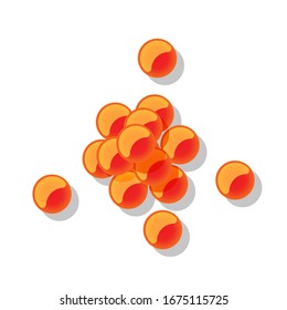 Konzept der Vektorillustration von Kaviar. Vektorillustration-Illustration von Luxusseeessen auf weißem, isoliertem Hintergrund.