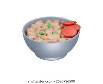  Caviche Icono 3D Ilustración Render