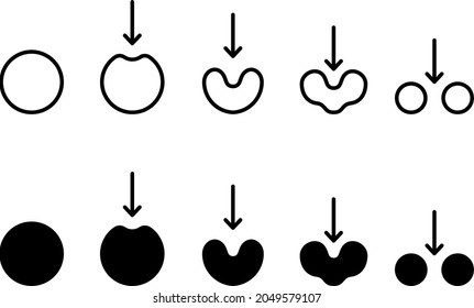 Cavitation icon , vector illustration