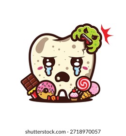 cavities are damaged by bacteria