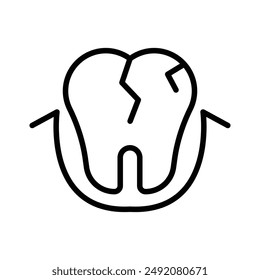 Cavidades icono lineal logo marca en blanco y negro
