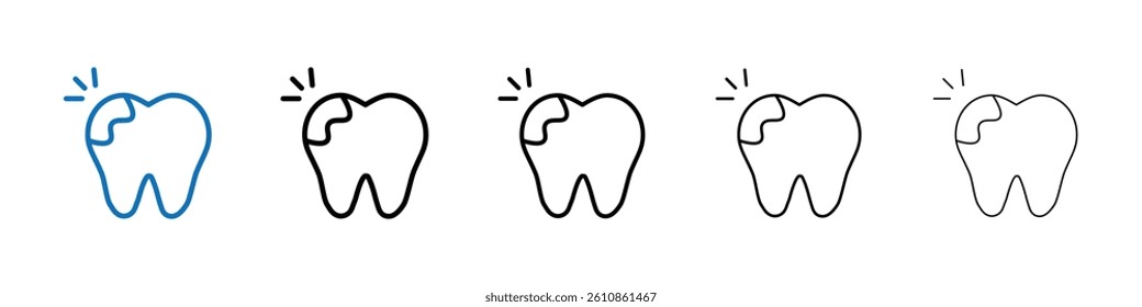 Cavities icon Outline vector logo for web ui