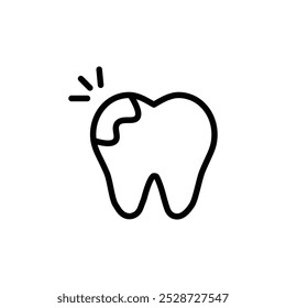 Cavities icon Outline vector for web ui