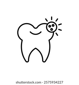 Cavities icon simple vector symbol