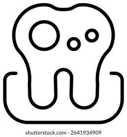 cavities icon Thin line vector design