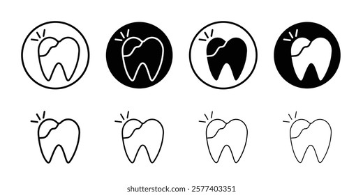 Cavities icon Vector logo set flat