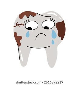 Cavities tooth vector Sticker. Eps 10 file