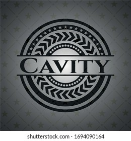Emblema negro de cavidad. Vintage. Ilustración vectorial. Detallado.