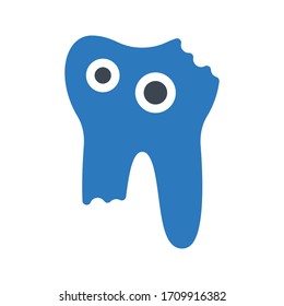 icono de color de glifo vectorial roto de cavidad 