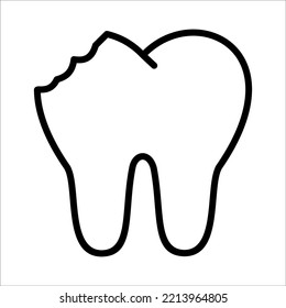Cavity Icon Logo Design Vector Template Illustration Sign And Symbol Pixels Perfect