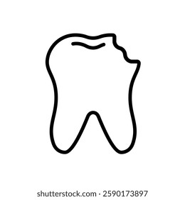 Cavity icon. Tooth cavity icon