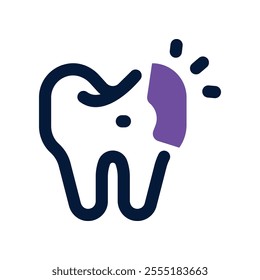 cavity icon. vector dual tone icon for your website, mobile, presentation, and logo design.