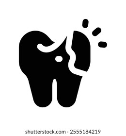 cavity icon. vector glyph icon for your website, mobile, presentation, and logo design.