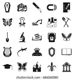 Cavity icons set. Simple set of 25 cavity vector icons for web isolated on white background