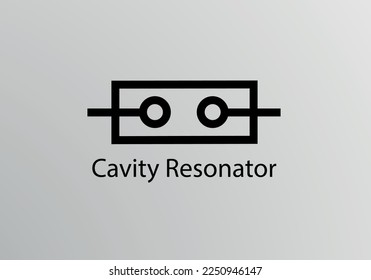 Cavity Resonator Engineering Symbol, Vector symbol design. Engineering Symbols.